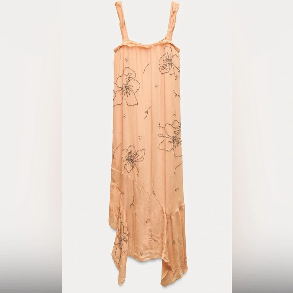 Zara ZW collection embroidered beaded dress - Picture 15 of 15